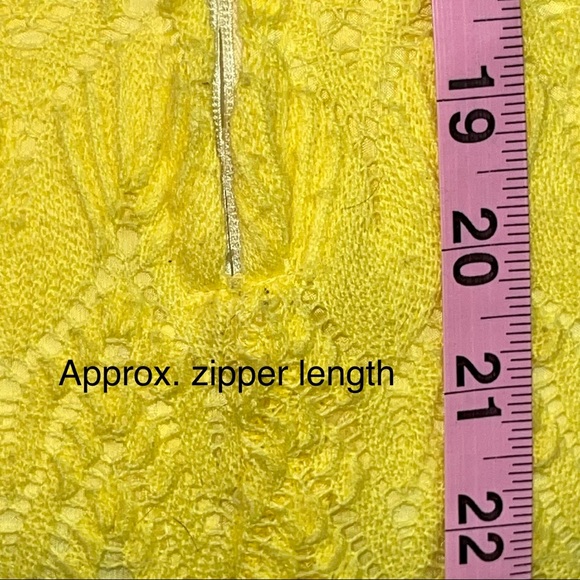 Vintage Go-Go Dress Yellow Knitted Size Medium/6 Winkleman’s Detroit - Picture 9 of 13